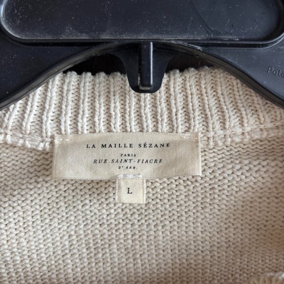 Sezane LaMailler collaboration Blue and White Striped Jumper Sweater - Picture 2 of 2